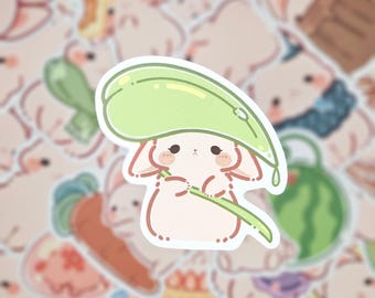 Cute bunny stickers (ver.2), bunny, rabbit, waterproof stickers, waterproof, kawaii stickers, waterbottle, lunchbox, notebook