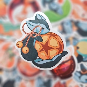 Süßer Fuchs (ver.2) Aufkleber, Tier, Zwillinge, Partnerlook, Aufkleber, kawaii Aufkleber, Wasserflasche, Brotdose, Notizbuch, Wasserflasche