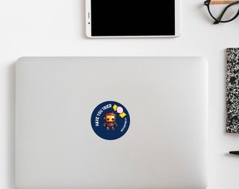 ¿Has intentado reiniciar? - Pegatina para computadora portátil - Resistente al agua - Linda pegatina divertida troquelada