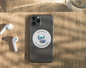 Contraseña caducada - Pegatina para ordenador portátil - Resistente al agua - Bonita pegatina divertida troquelada