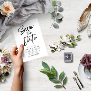 Photo Save the Date Invitation Cards Template
