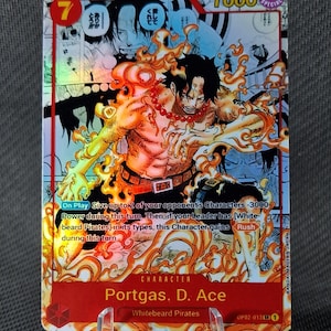 One piece character manga art custom card proxy Portgas D. Ace OP 02