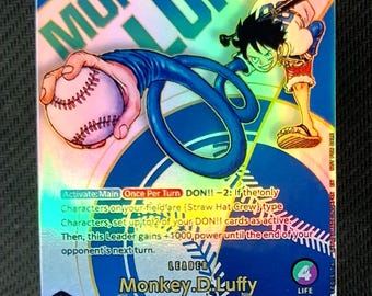 【激レア】Dodgers コラボ　Monkey.D.Luffy ルフィー DODGERS X ONE PIECE COLLAB PROMO CARD MONKEY D. LUFFY 07/03