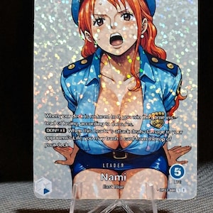 One Piece Karte Holo – Nami Custom Leader OP03-040 Alt Art New Holography „Dot“ Waifu