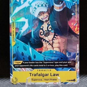 One Piece-Proxykarte Holo – Trafalgar Law P-088 Promo V Jump 1/2025, englische Version