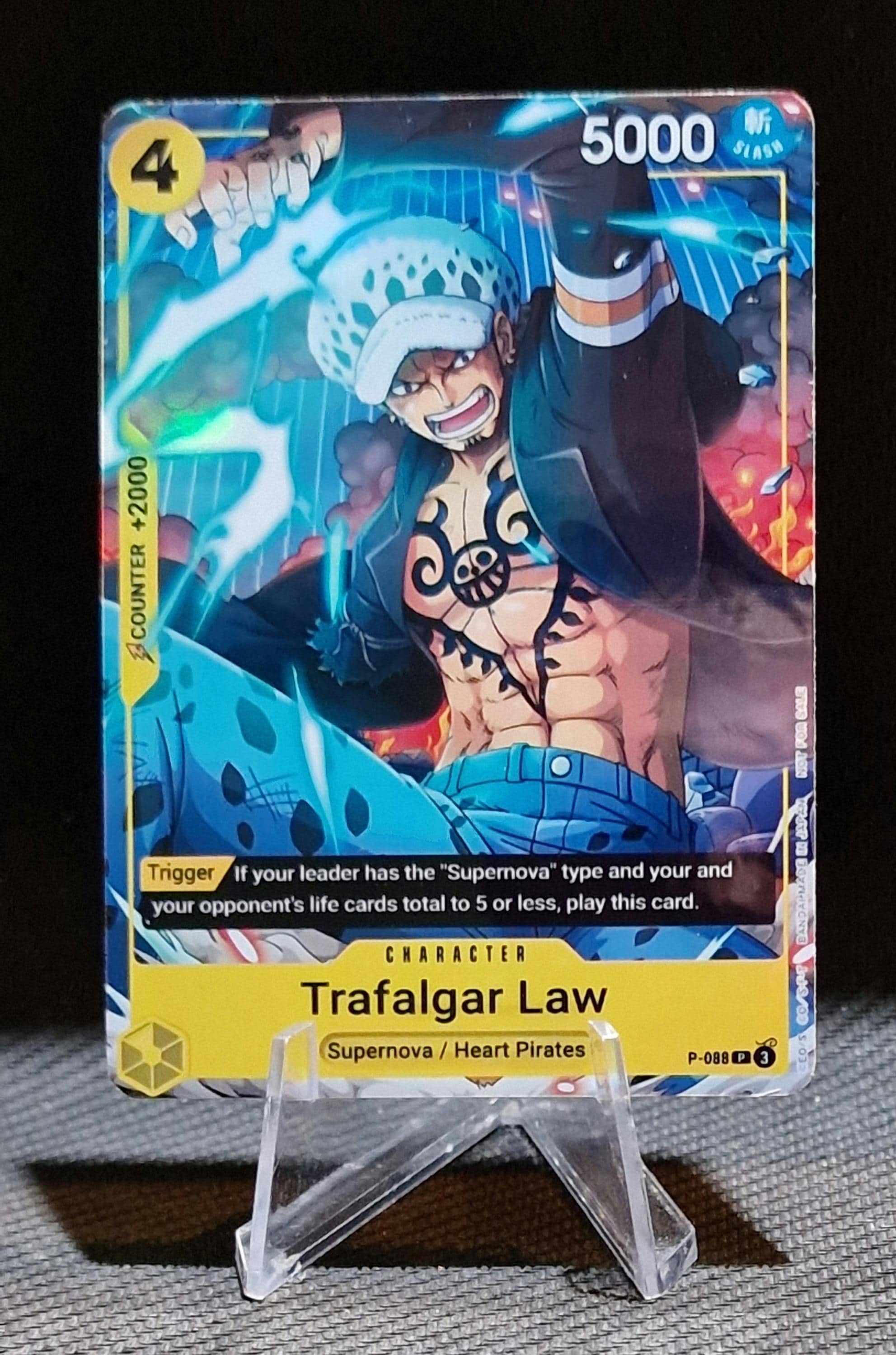 One Piece Proxy Card Holo - Trafalgar Law P-088 Promo V Jump One Piece Proxy Card Holo - Trafalgar Law P-088 Promo V Jump