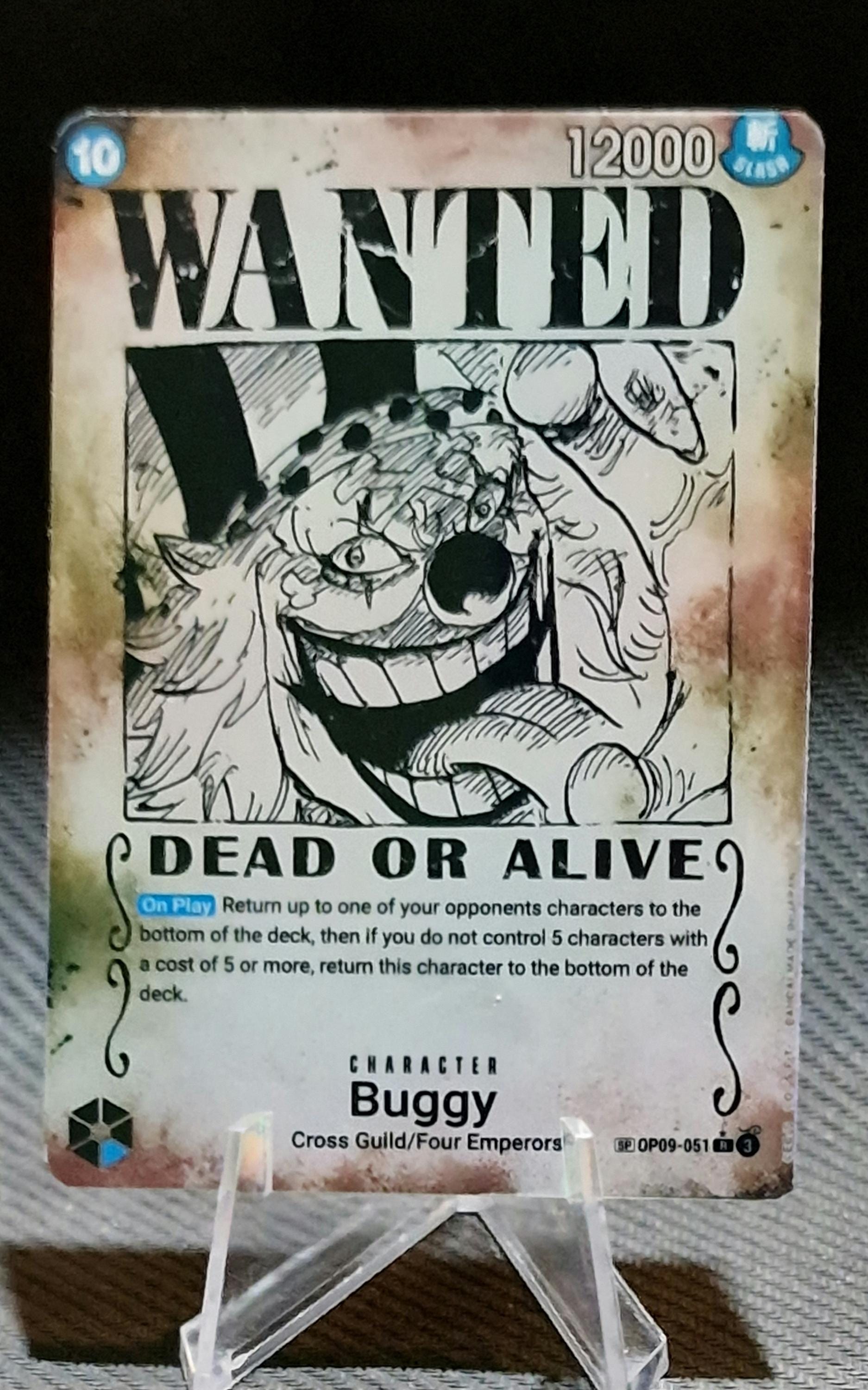 One Piece Proxy Card Holo - Buggy OP09-051 Character Alt ART One Piece Proxy Card Holo - Buggy OP09-051 Character Alt ART