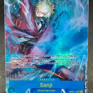 Tarjeta proxy de One Piece Holo - Personaje Sanji OP06-119