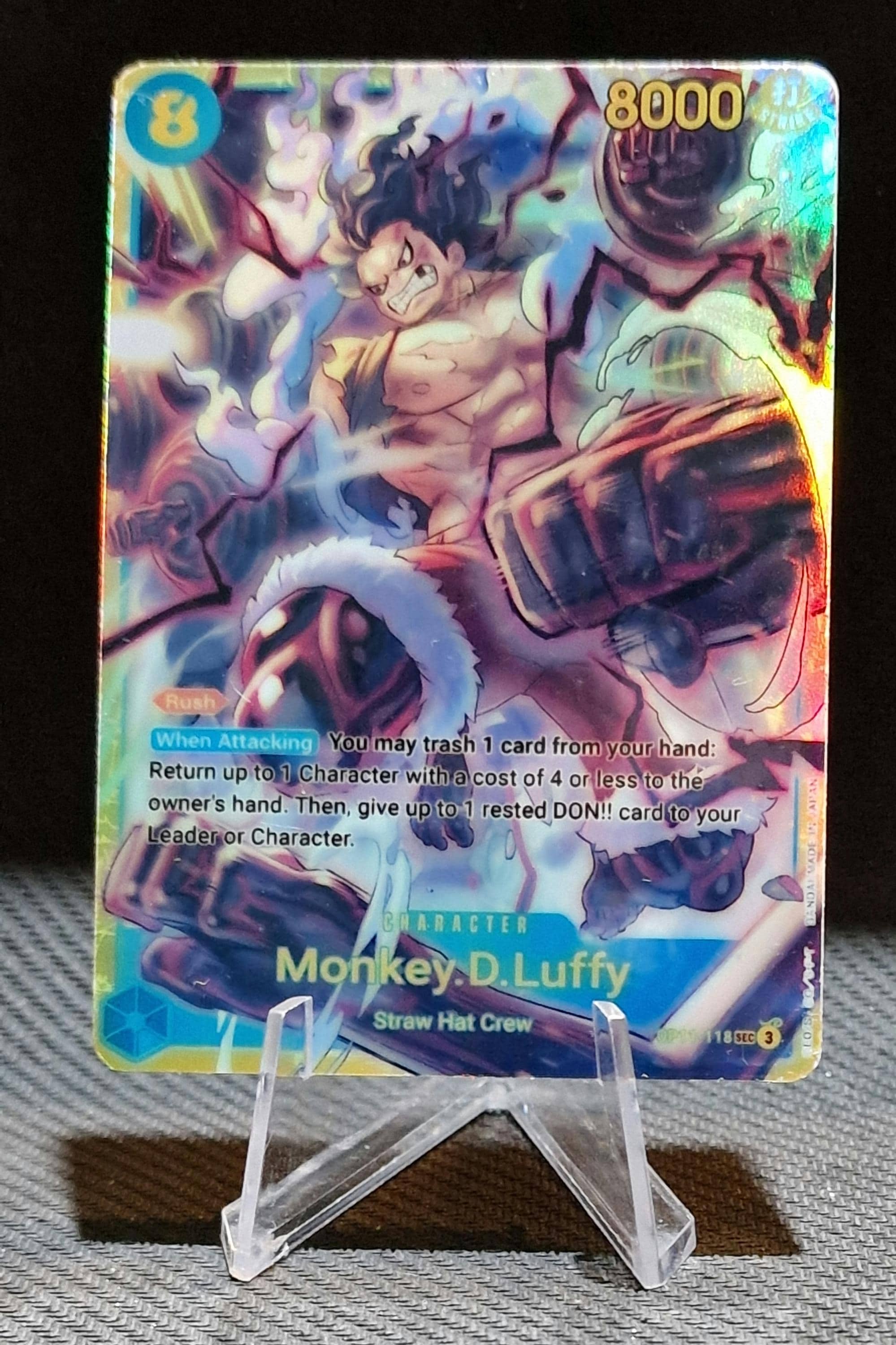 One Piece Proxy Card Holo - Monkey.d.luffy OP11-118 Character - Etsy