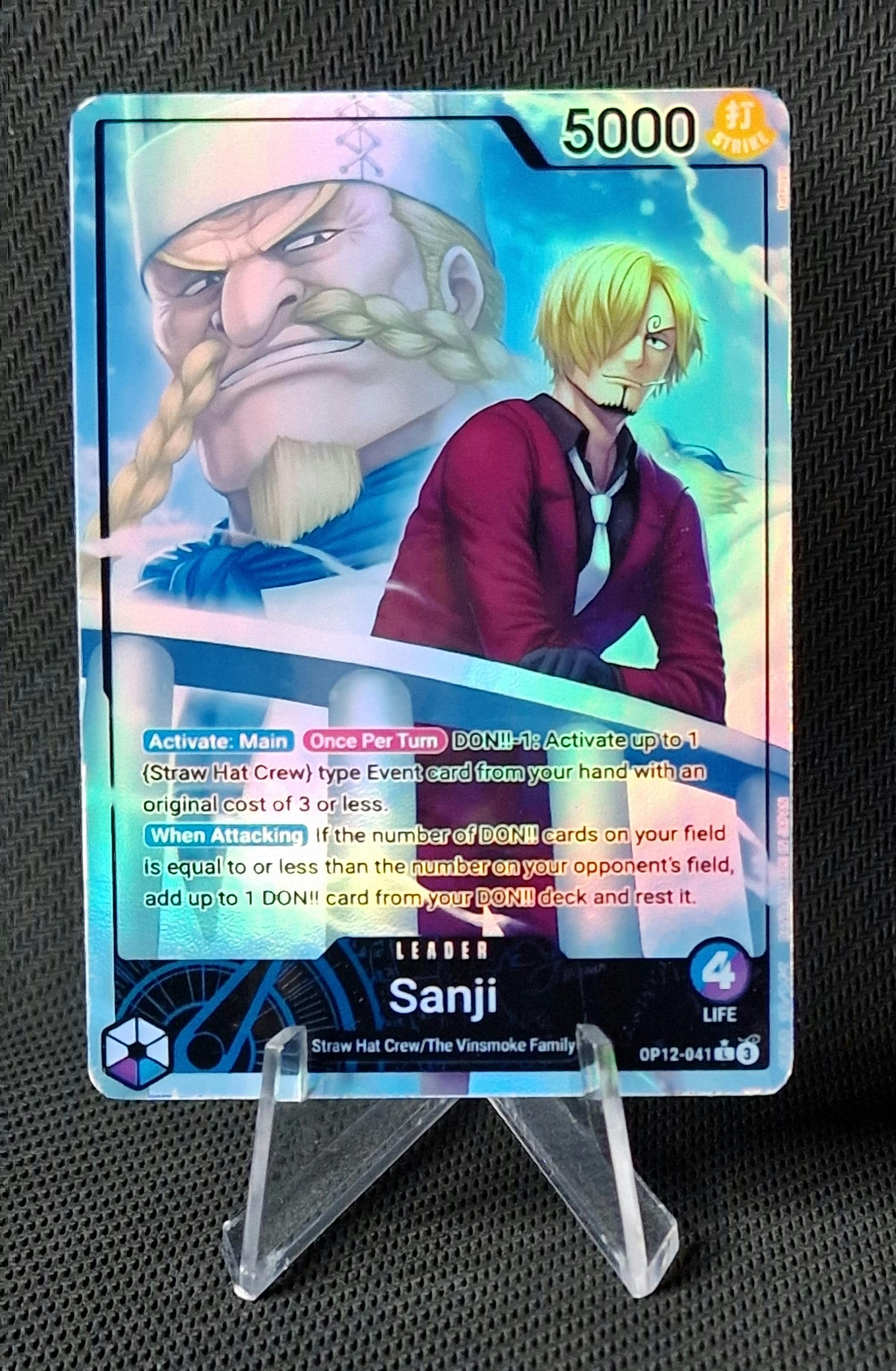 One Piece Proxy Card Holo - Sanji Leader OP12-041 Alt Art - Etsy
