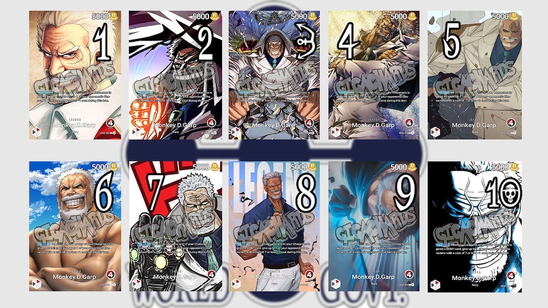 One Piece Leader 02 Custom Card Trading Game Garp Smoker