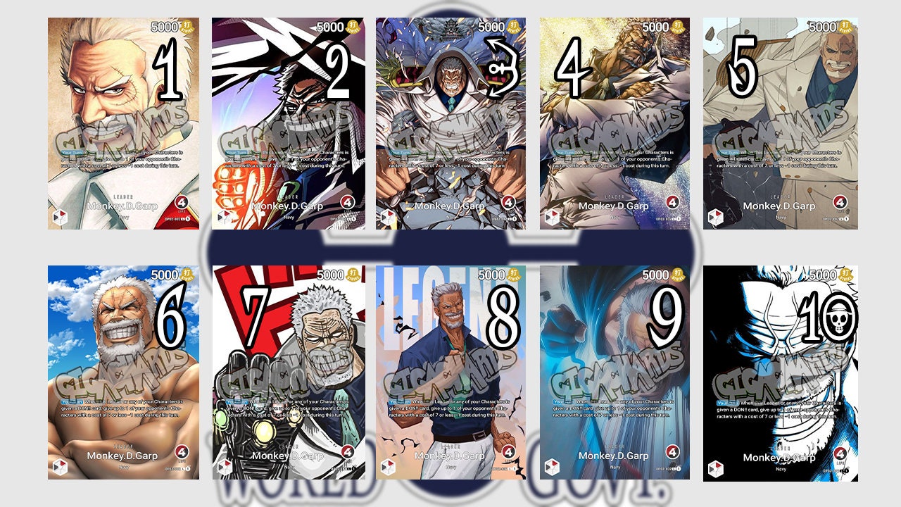 One Piece Leader 02 Custom Card Trading Game Garp Smoker