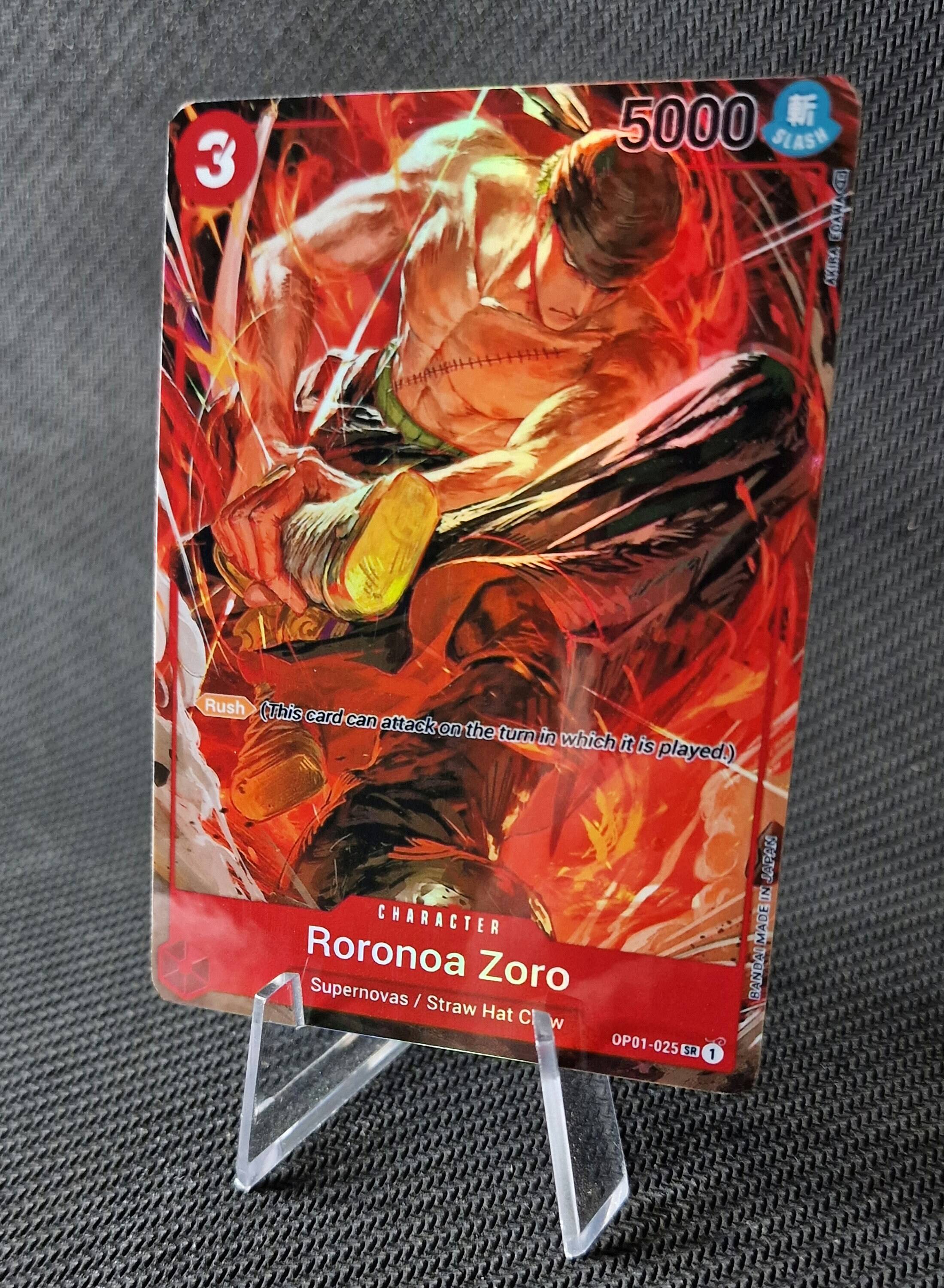 One Piece proxy card Holo - Roronoa Zoro OP01-025 Character