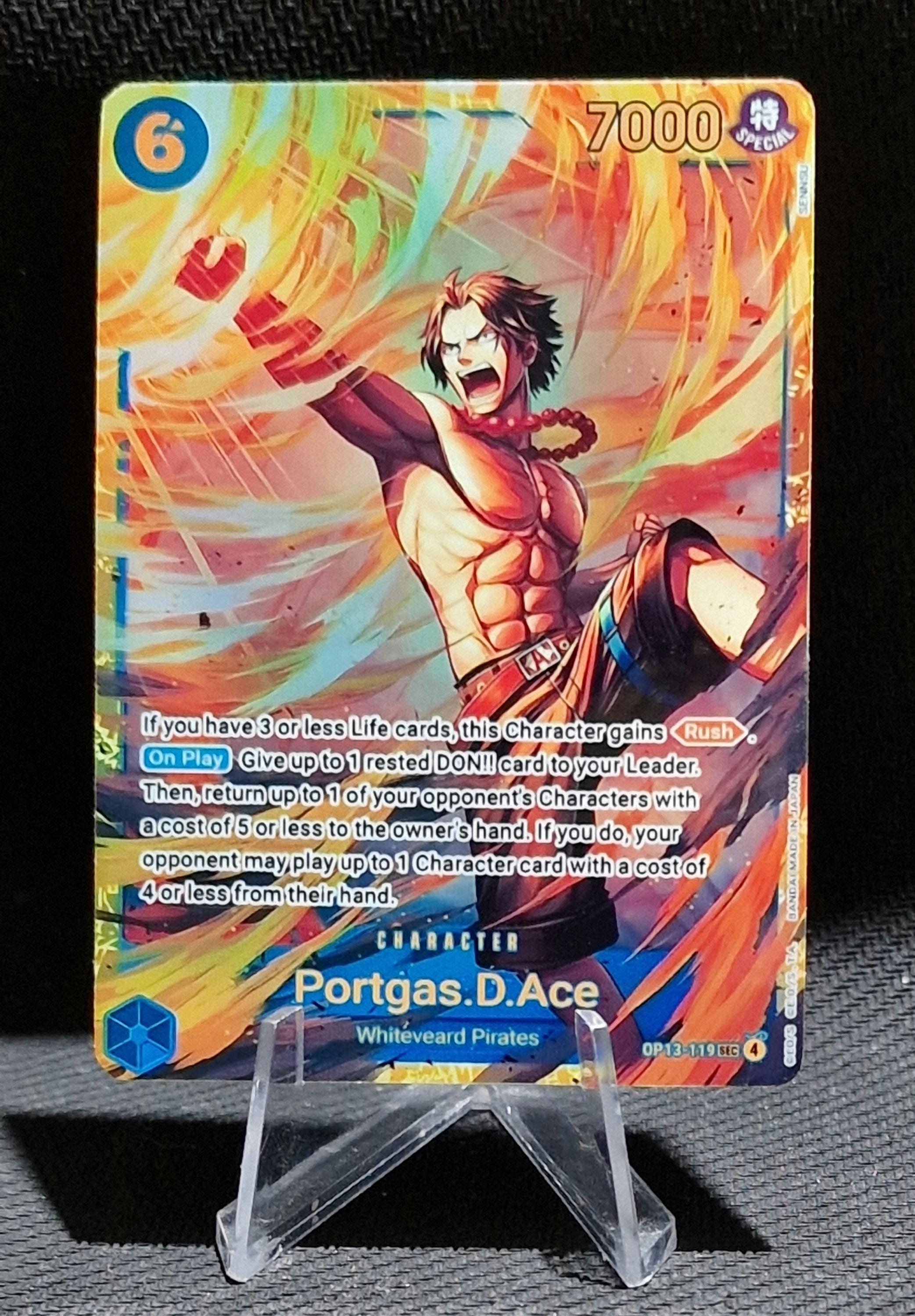 One Piece Character Custom Card Proxy Portgas.d.ace OP13-119 Sec