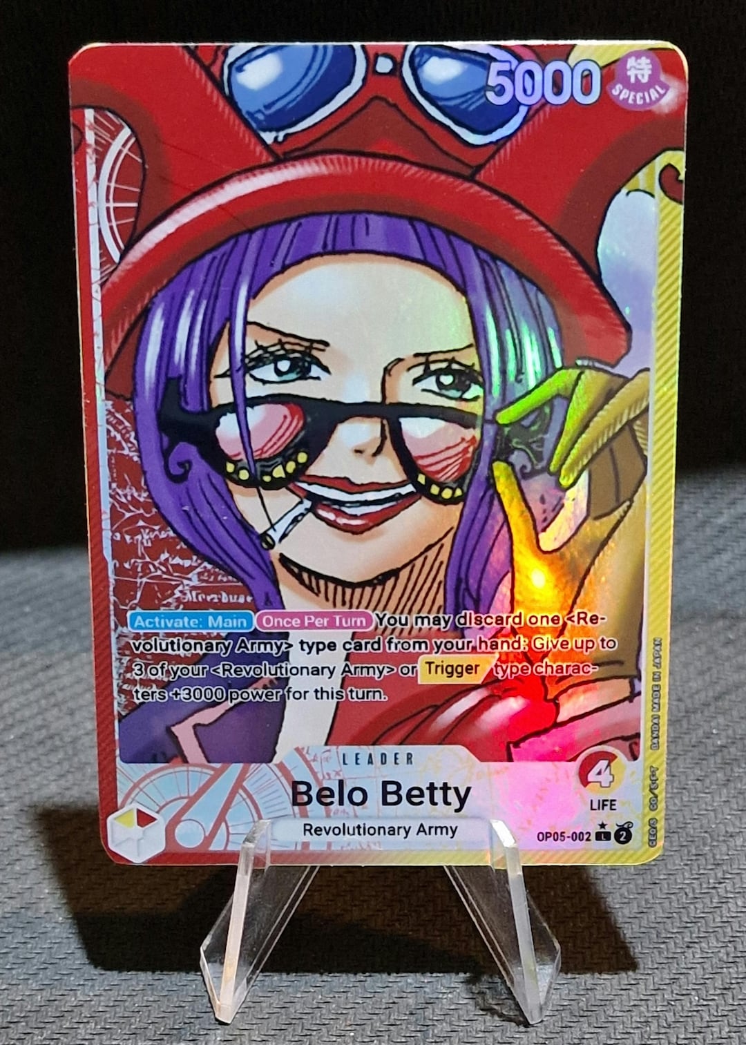 One Piece Proxy Card Holo - Belo Betty Leader OP05-002 Alt Art - Etsy