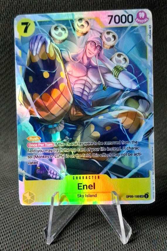 One Piece Proxy Card Holo - Enel Gedatsu - OP05 Character Yellow