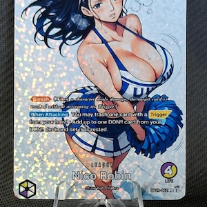 One Piece card Holo - Nico Robin Custom Leader OP09-062 Alt Art New Holography "Dot" Waifu