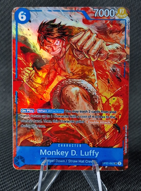 One Piece Proxy Card Holo - Monkey D. Luffy OP02-062 Character - Etsy