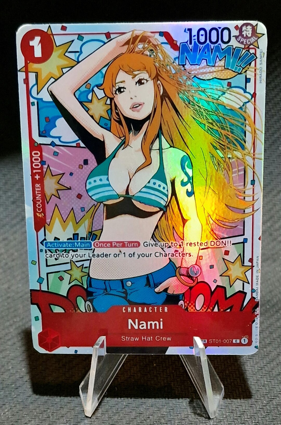 One Piece Proxy Card Holo - Nami - ST01-007 Treasure Rare