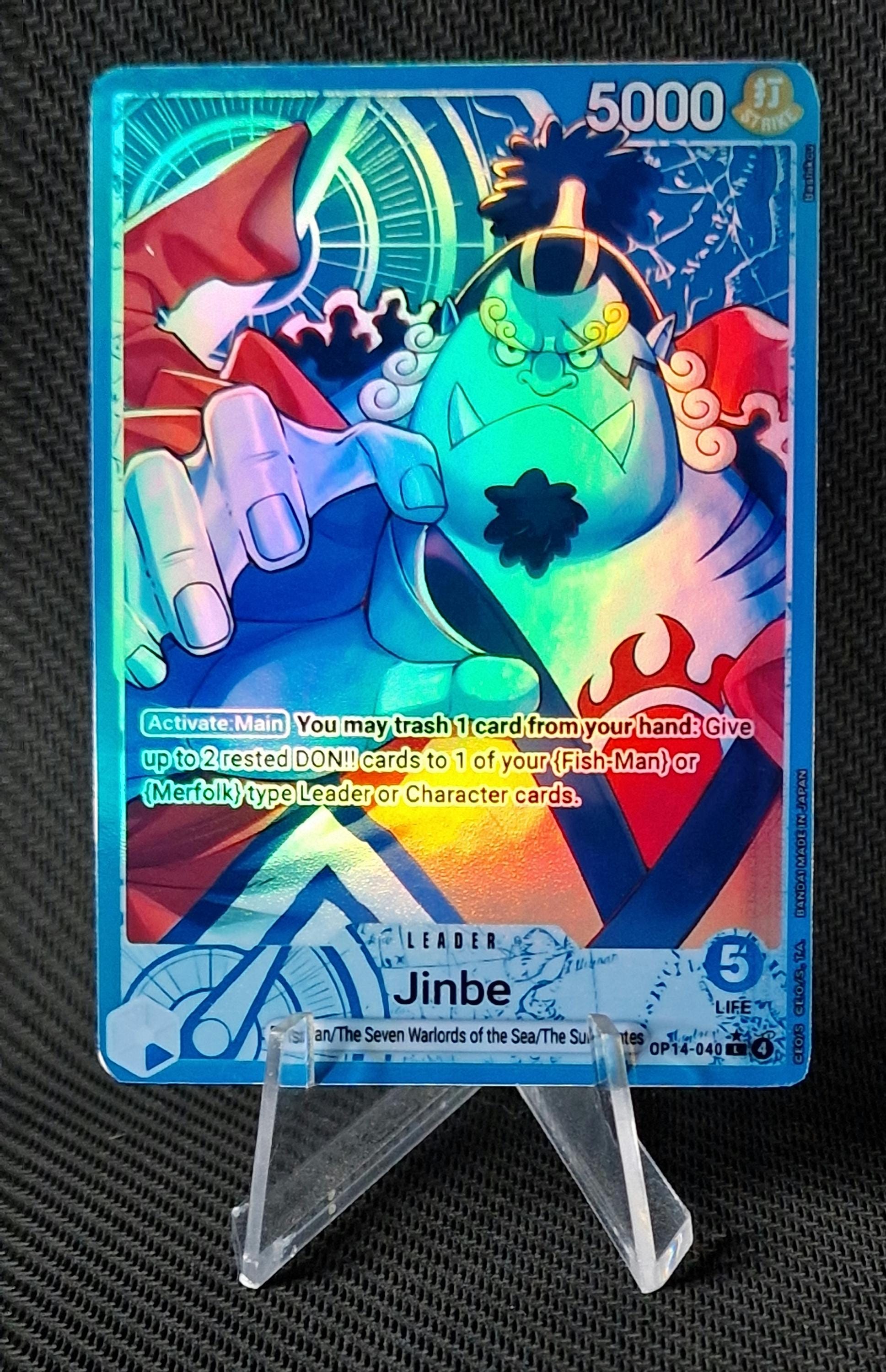 One Piece Proxy Card Leader Holo - Jinbe OP14-040 Alt Art - Etsy
