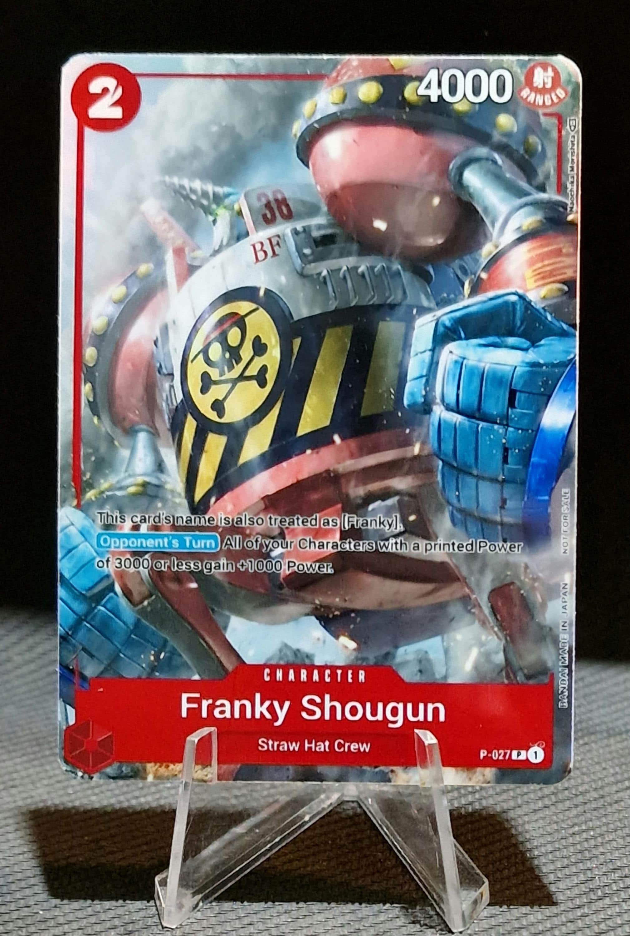 One Piece Proxy Card Holo - General Franky P-027 Promo Card - Etsy