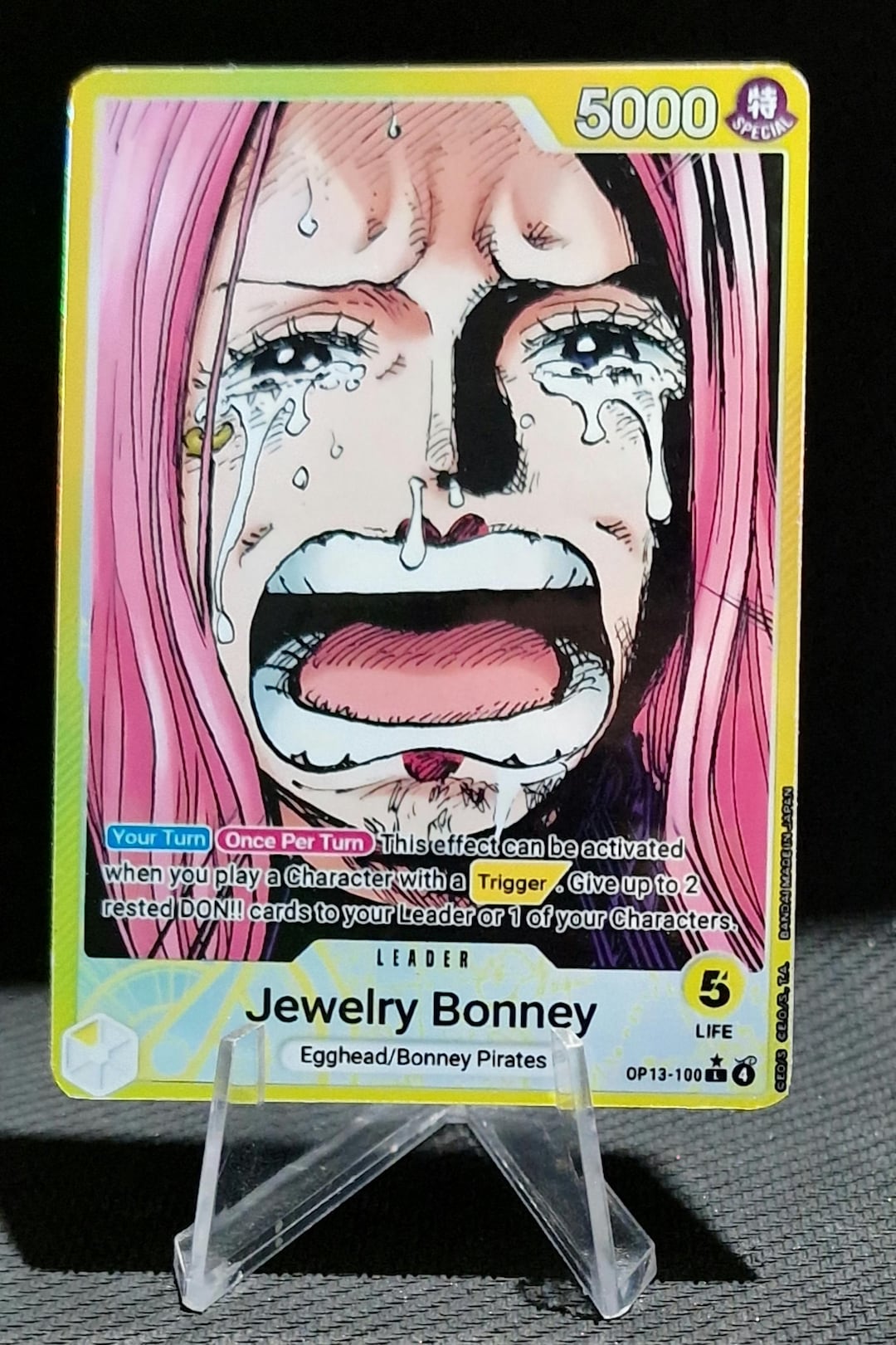 One Piece Proxy Card Leader Holo - Jewelry Bonney OP13-100 Alt Art