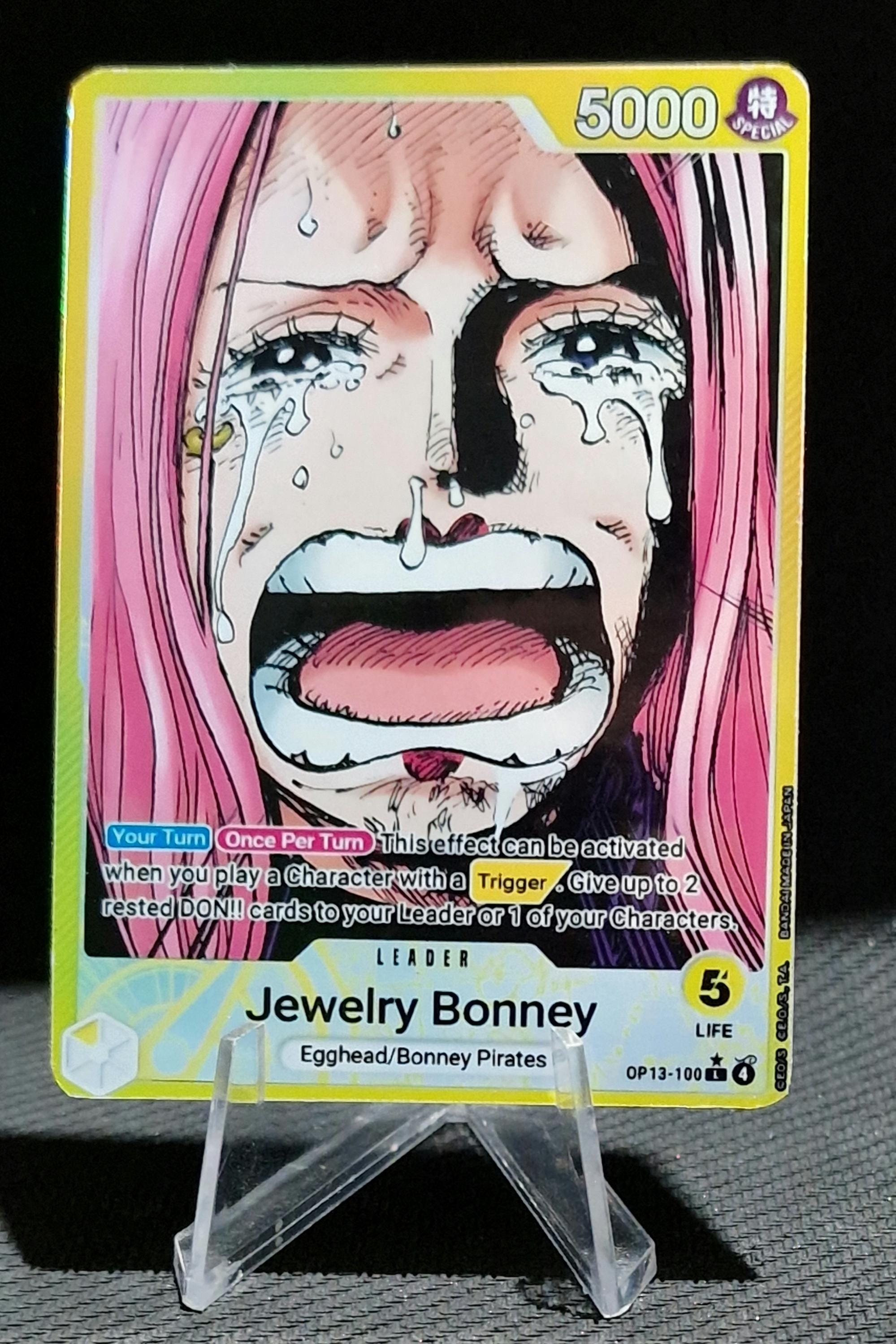 オノンド ホロカード HP100 One Piece Proxy Card Leader Holo - Jewelry Bonney OP13-100 Alt Art