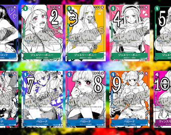 One piece character custom card trading color waifu jap yamato uta reiju nico robin boa hancock nami bonney vivi perona op 05 06