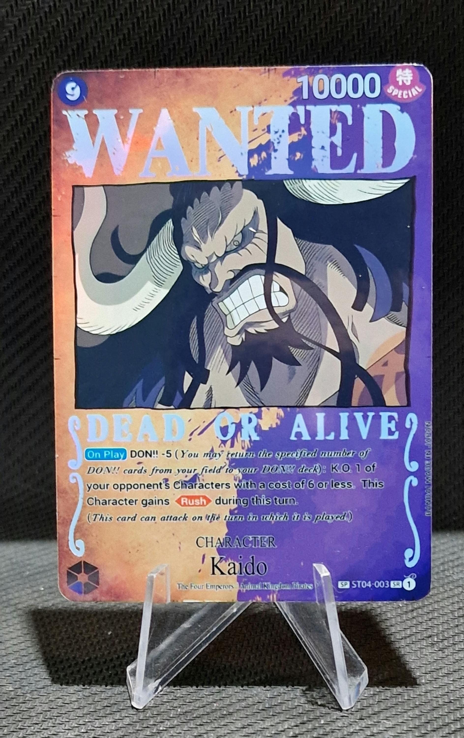 One Piece Proxy Card Holo - Kaido ST04-003 Character OP 03 Alt Art