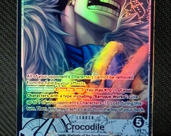 One Piece Proxy Card Leader Holo - Crocodile OP14-079 Alt Art