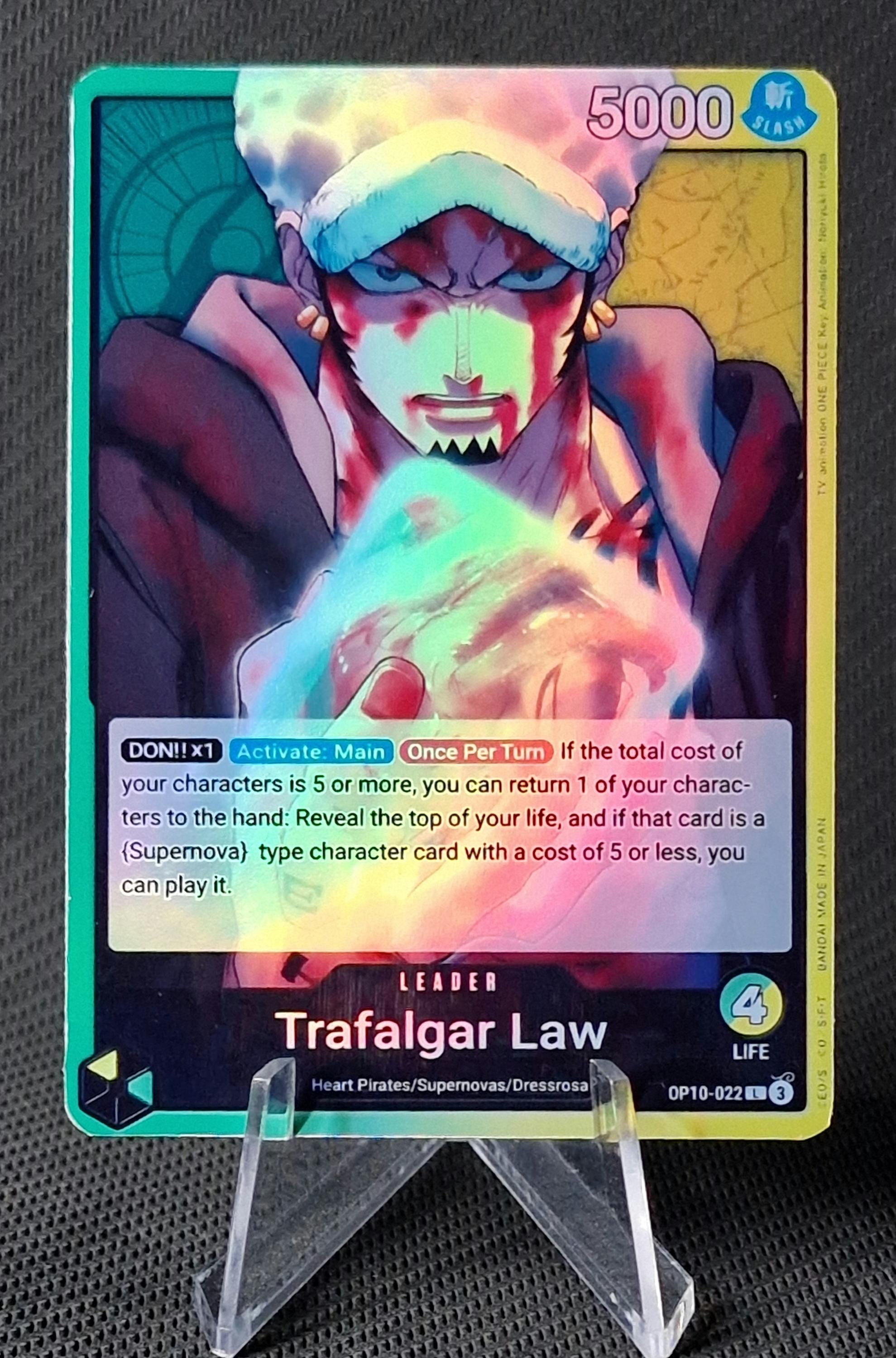 One Piece Proxy Card Holo - Trafalgar Law Leader OP10-022 Alt Art