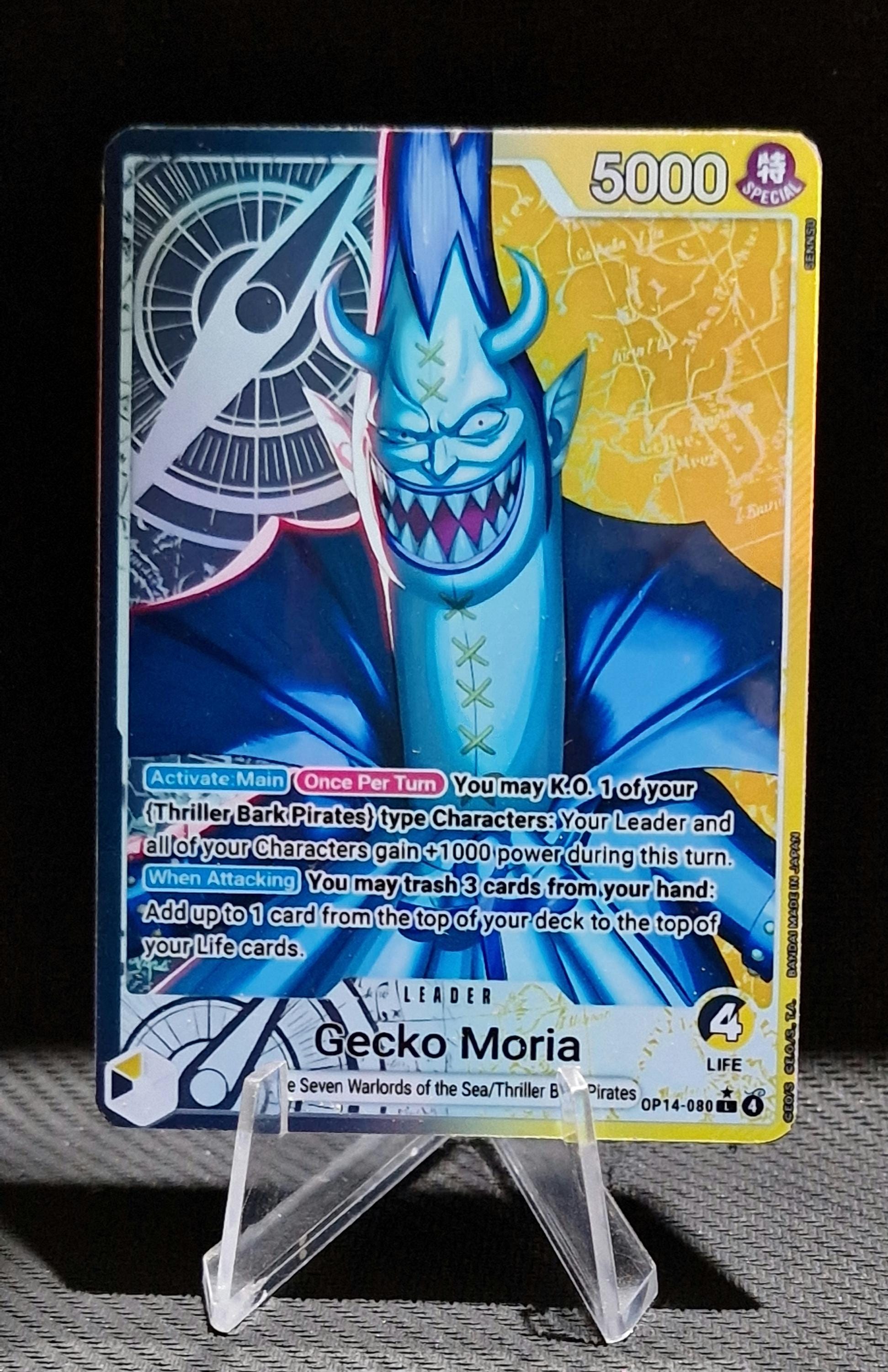 One Piece Proxy Card Leader Holo - Gecko Moria OP14-080 Alt Art - Etsy