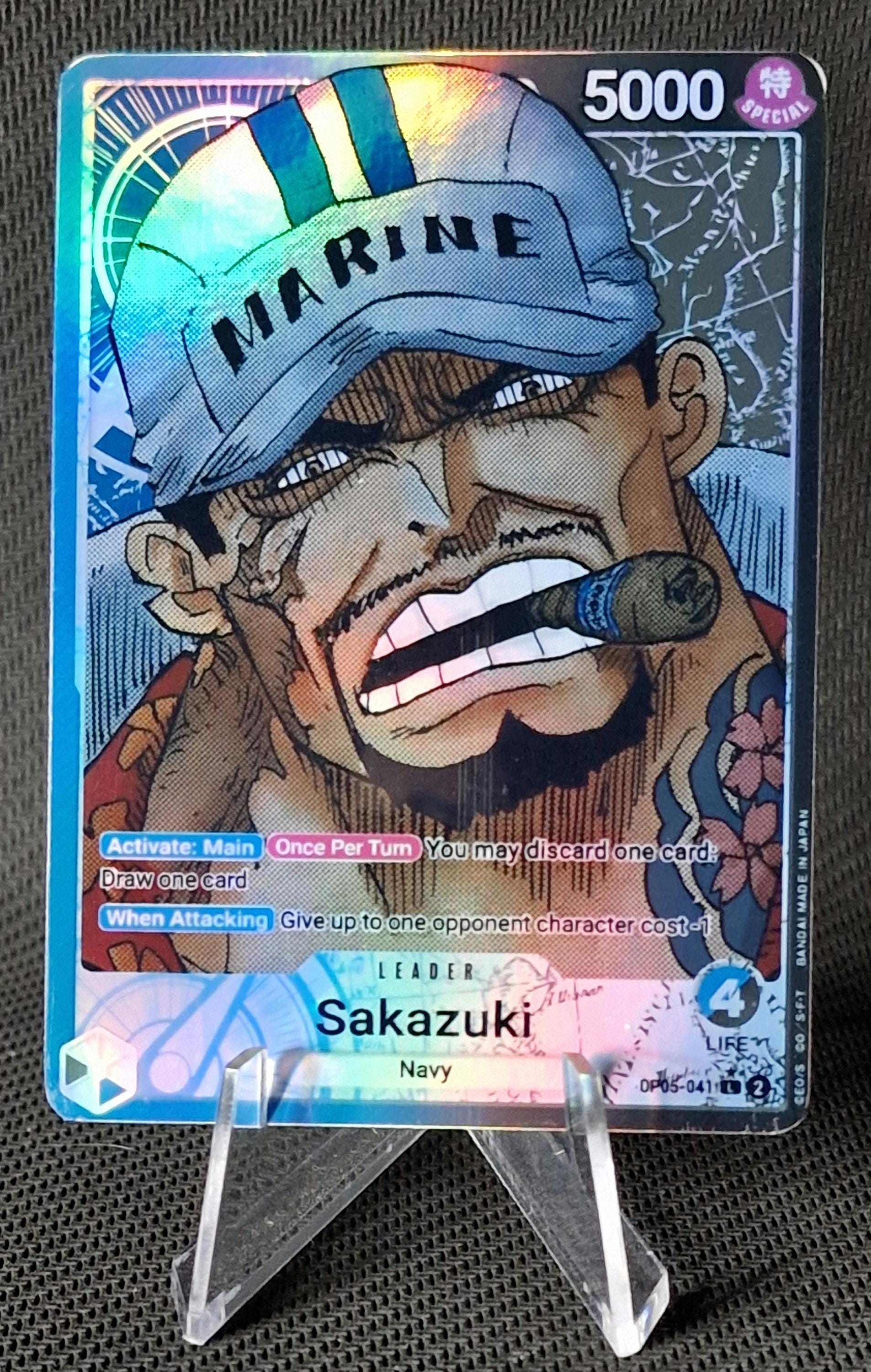 One Piece Proxy Card Holo - Sakazuki Leader OP05-041 Alt Art - Etsy