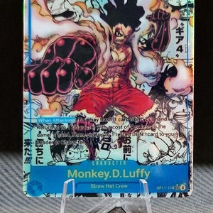 One Piece manga art proxy card Holo - Monkey.D.Luffy OP11-118 Character