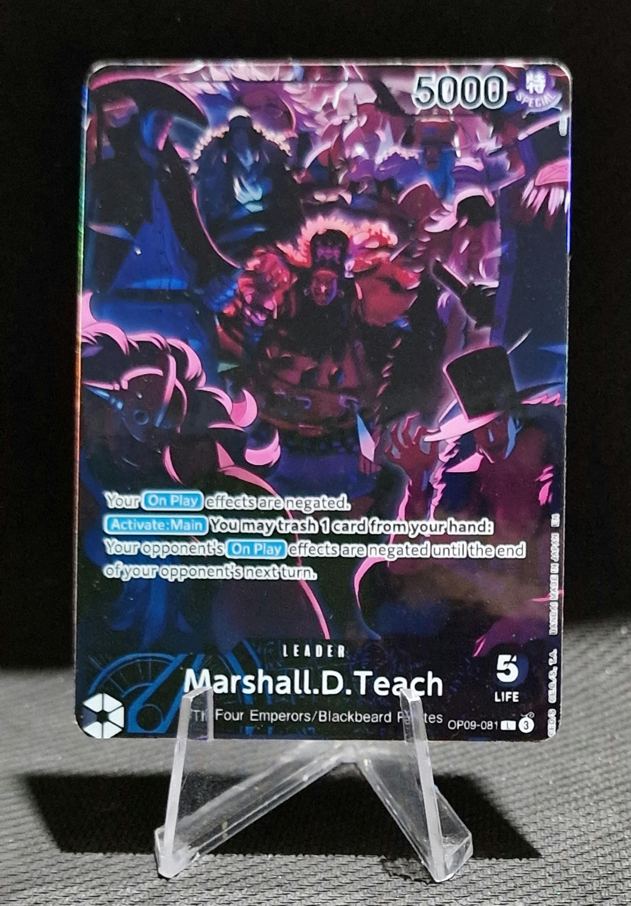 One Piece Proxy Card Holo - Marshall D. Teach Leader OP09-081 4