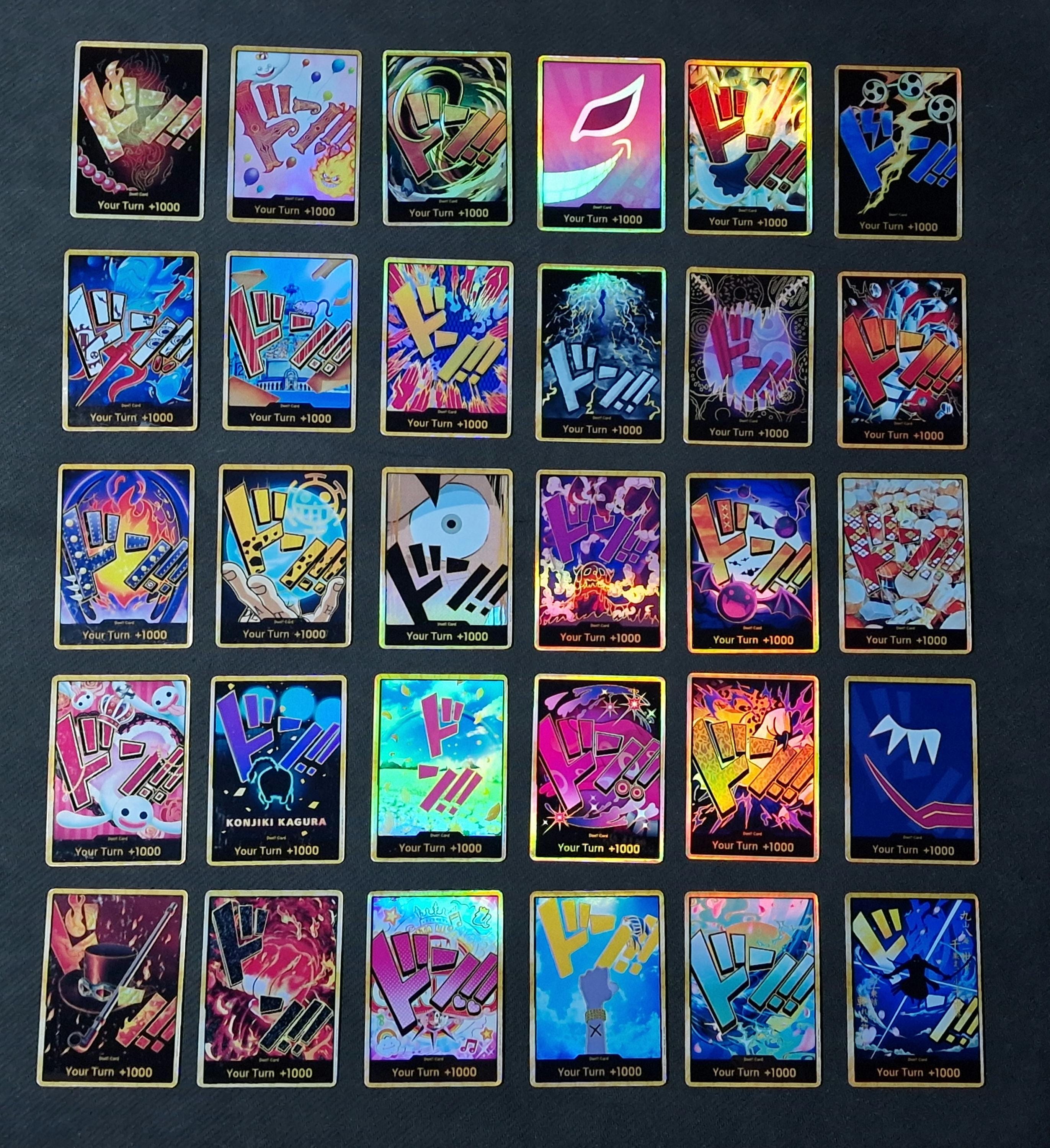 One Piece proxy card Holo - PRB01 Gold DON!! set - Custom card - Handmade
