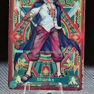 Tarjeta proxy holográfica de One Piece - Shanks ST16-004, personaje especial OP11