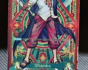 Tarjeta proxy holográfica de One Piece - Shanks ST16-004, personaje especial OP11