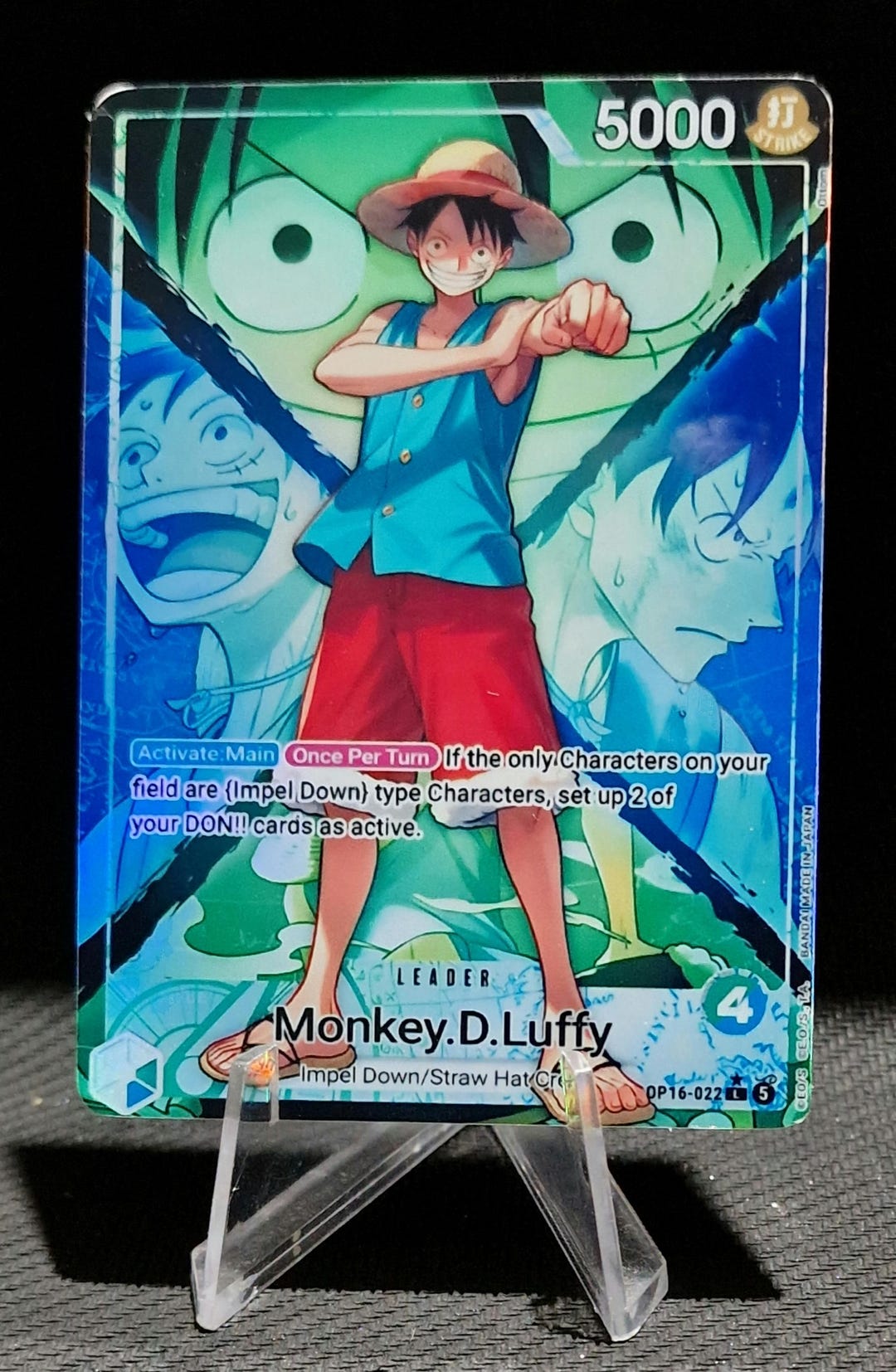 One Piece Proxy Card Holo - Monkey D. Luffy Leader OP16-022 Alt