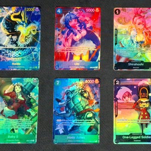 One Piece-Proxykarte Holo – Kaido Ulti Shirahoshi Baby 5 Hody Jones Einbeiniger Soldat – PRB01 Charakter OP05 Set ENG-Version