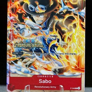 One Piece-Ersatzkarte Holo - SABO P-044 V Jump Treasure Cruise Promo ENG Vers