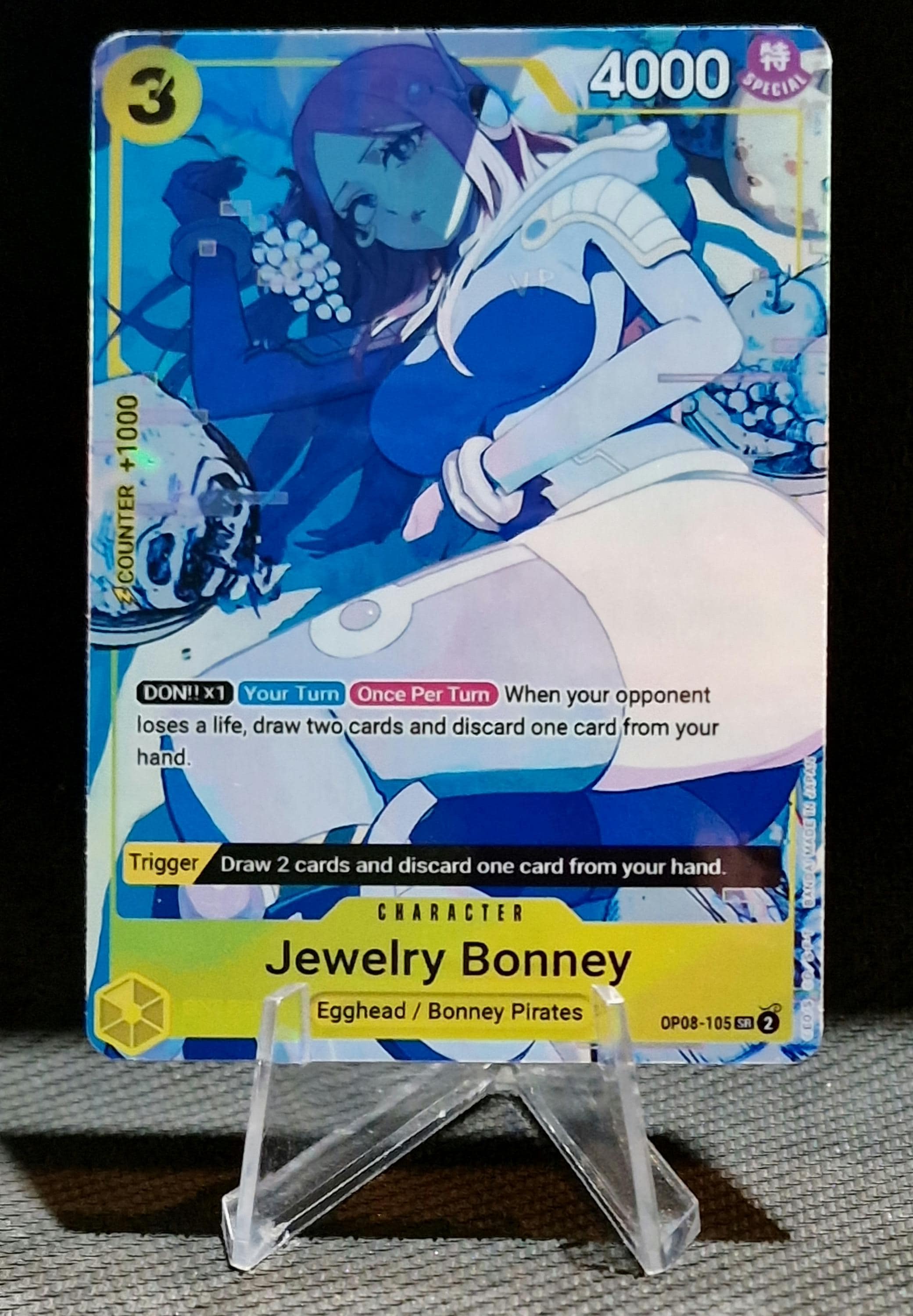 One Piece Proxy Card Holo - Jewelry Bonney OP08-105 Memorial