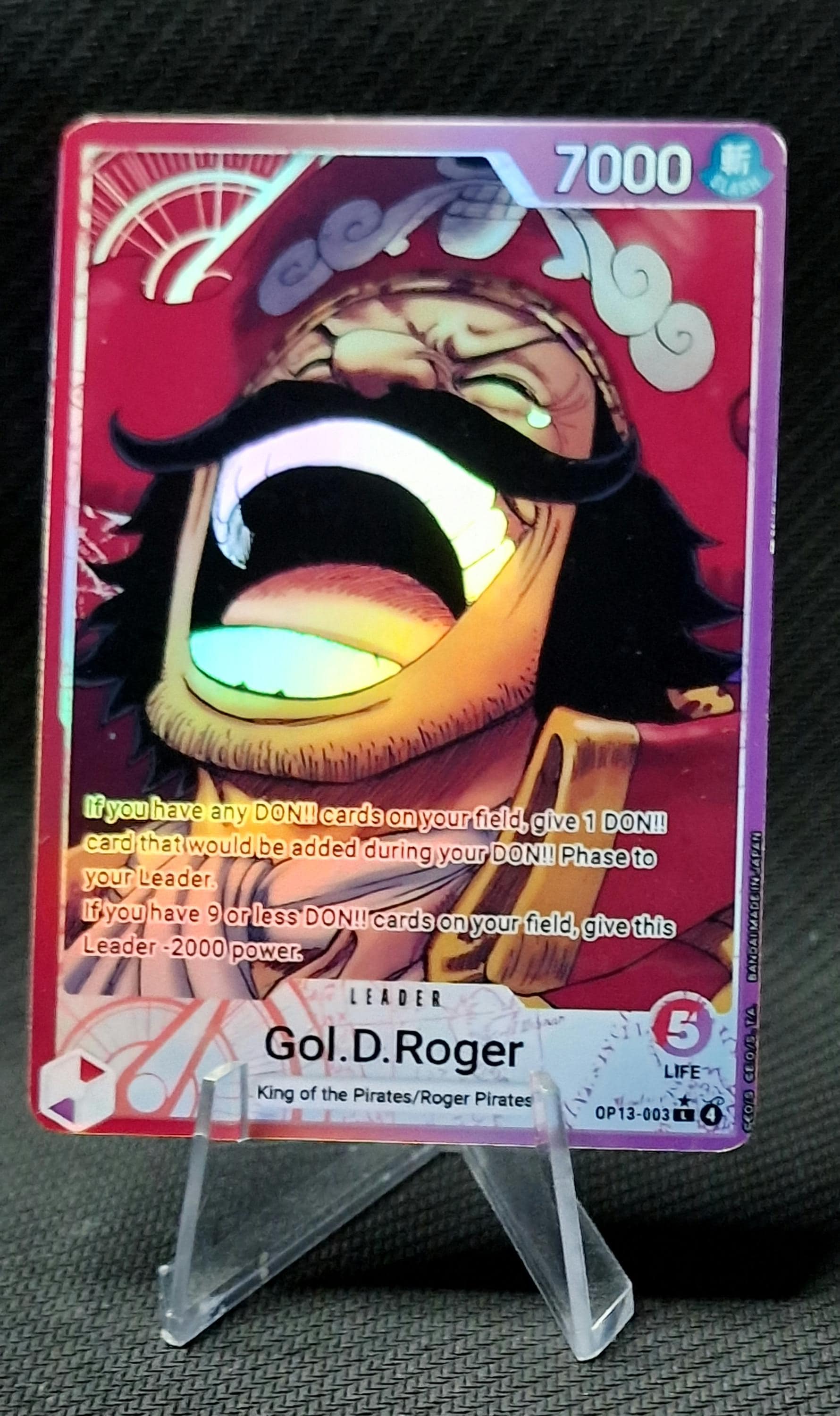 One Piece Proxy Card Leader Holo - Gol.d.roger OP13-003 Alt Art - Etsy