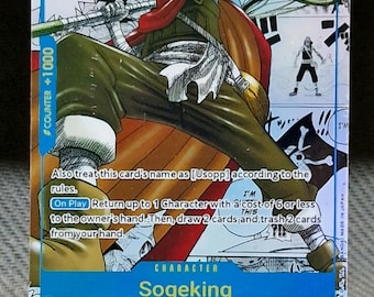 Cartão personalizado de arte de mangá de personagem de One Piece, proxy Sogeking OP 03