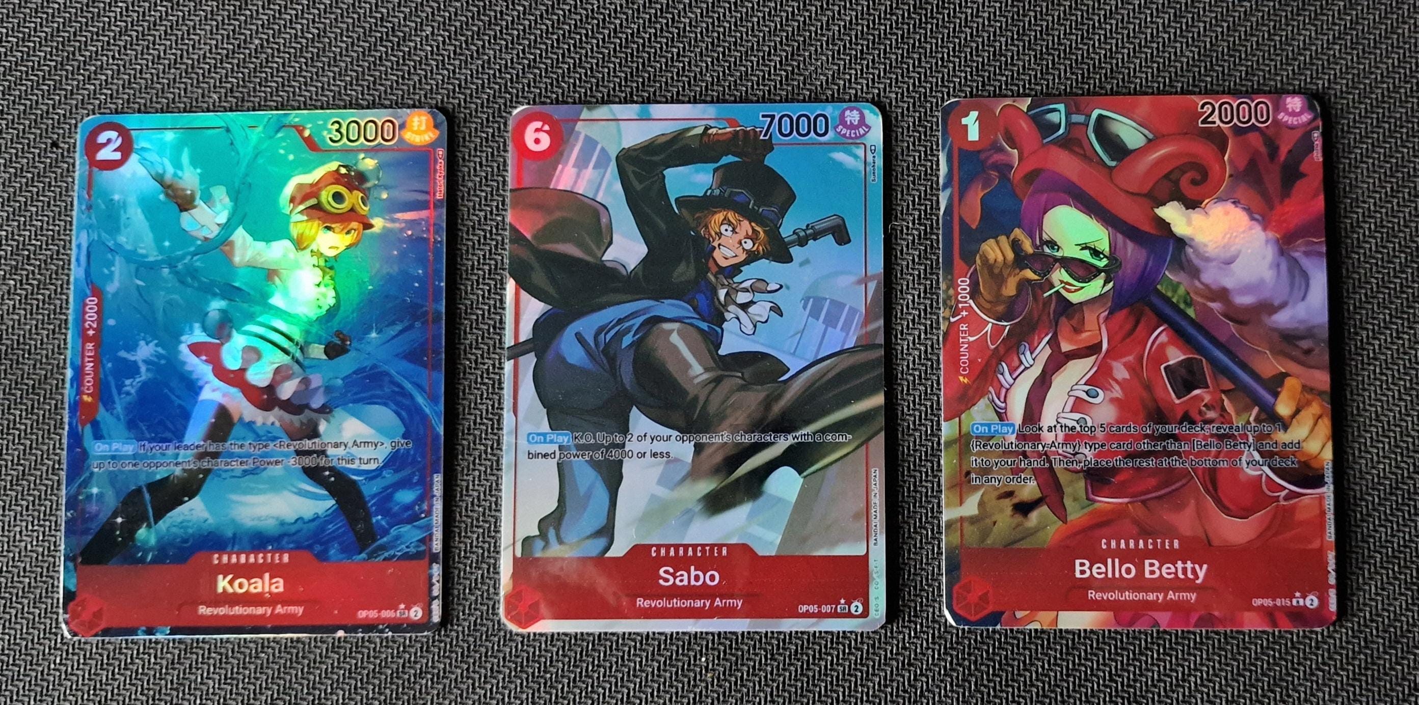 【アボカド＊ピース様】 One Piece Proxy Card Holo - Koala Sabo Belo Betty - OP05 Character
