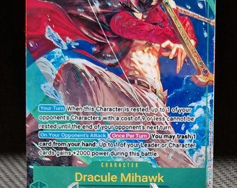 One piece character custom card proxy Dracule Mihawk OP14-119 Sec Alt