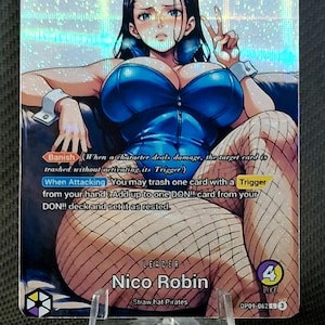 Carte One Piece Holo - Nico Robin Custom Leader OP09-062 Alt Art Nouvelle Holographie "Parallèle" Waifu