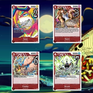 Leader de la carte personnalisée d'une seule pièce et personnages luffy zoro sanji nami nico robin Yamato kin'emon kid law marco Bartolomeo cavendish jinbei uta