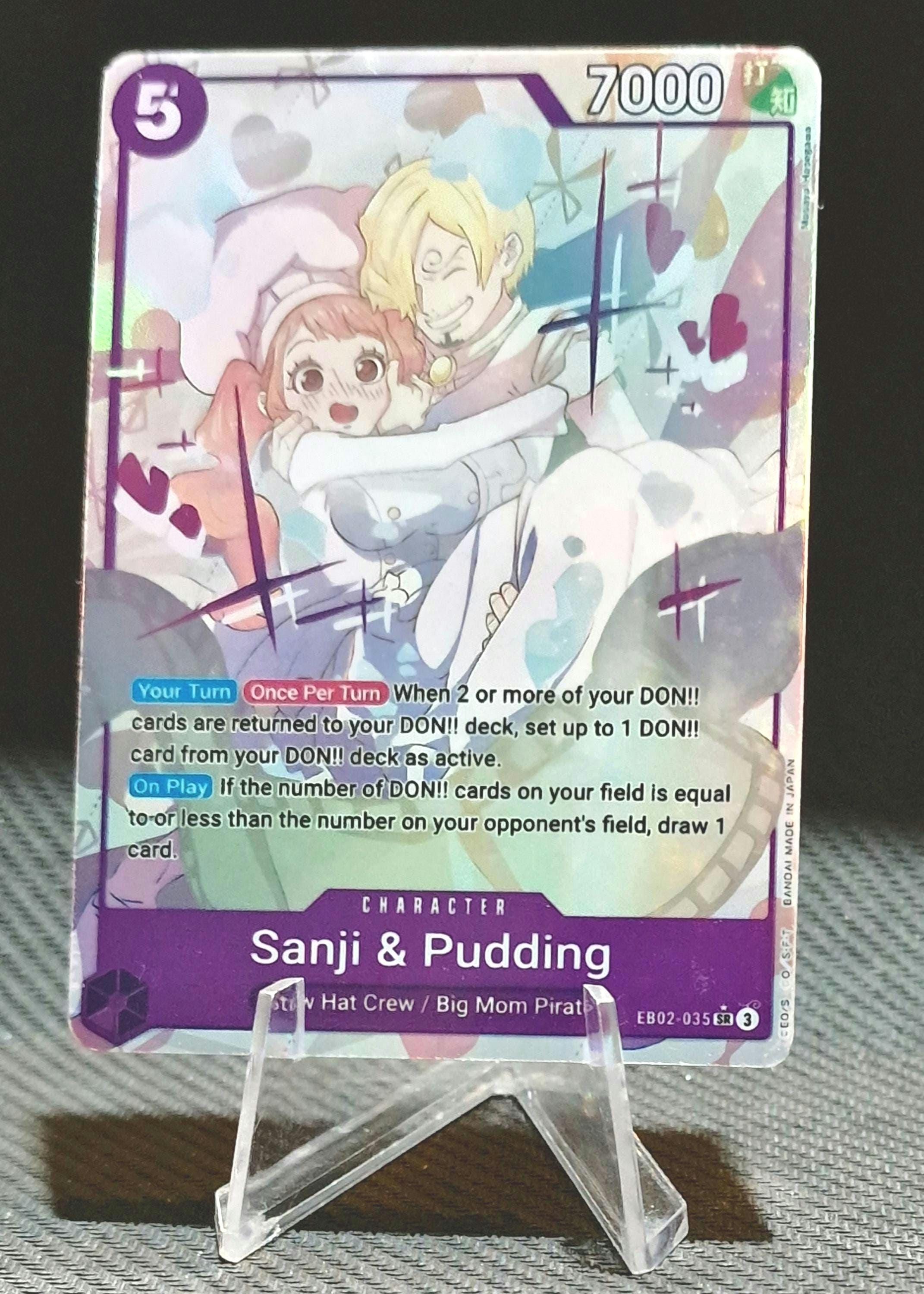 One Piece Proxy Card Holo - Sanji & Pudding EB02-035 Character - Etsy
