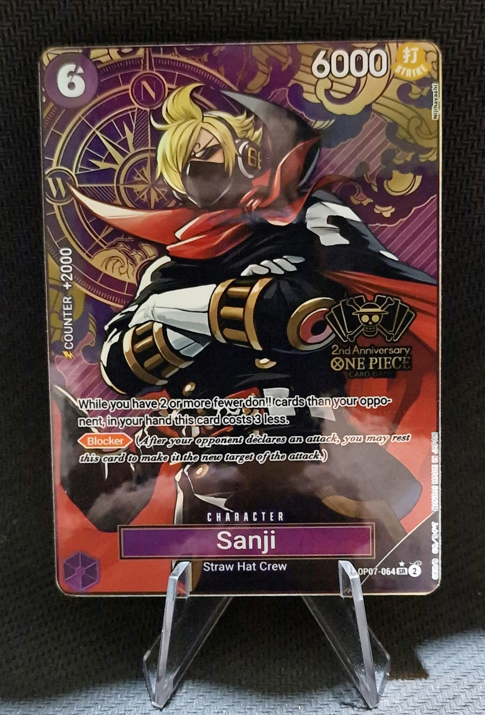 One Piece Proxy Card Holo - Sanji OP07-064 Character Second One Piece Proxy Card Holo - Sanji OP07-064 Character Second